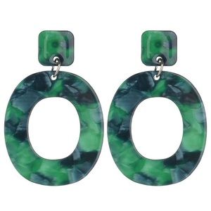 Large vintage funky acrylic earrings